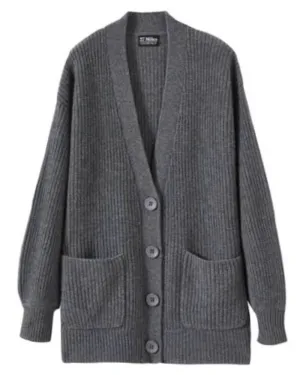 27 Miles - Kamira Cashmere Cardigan in Gravel