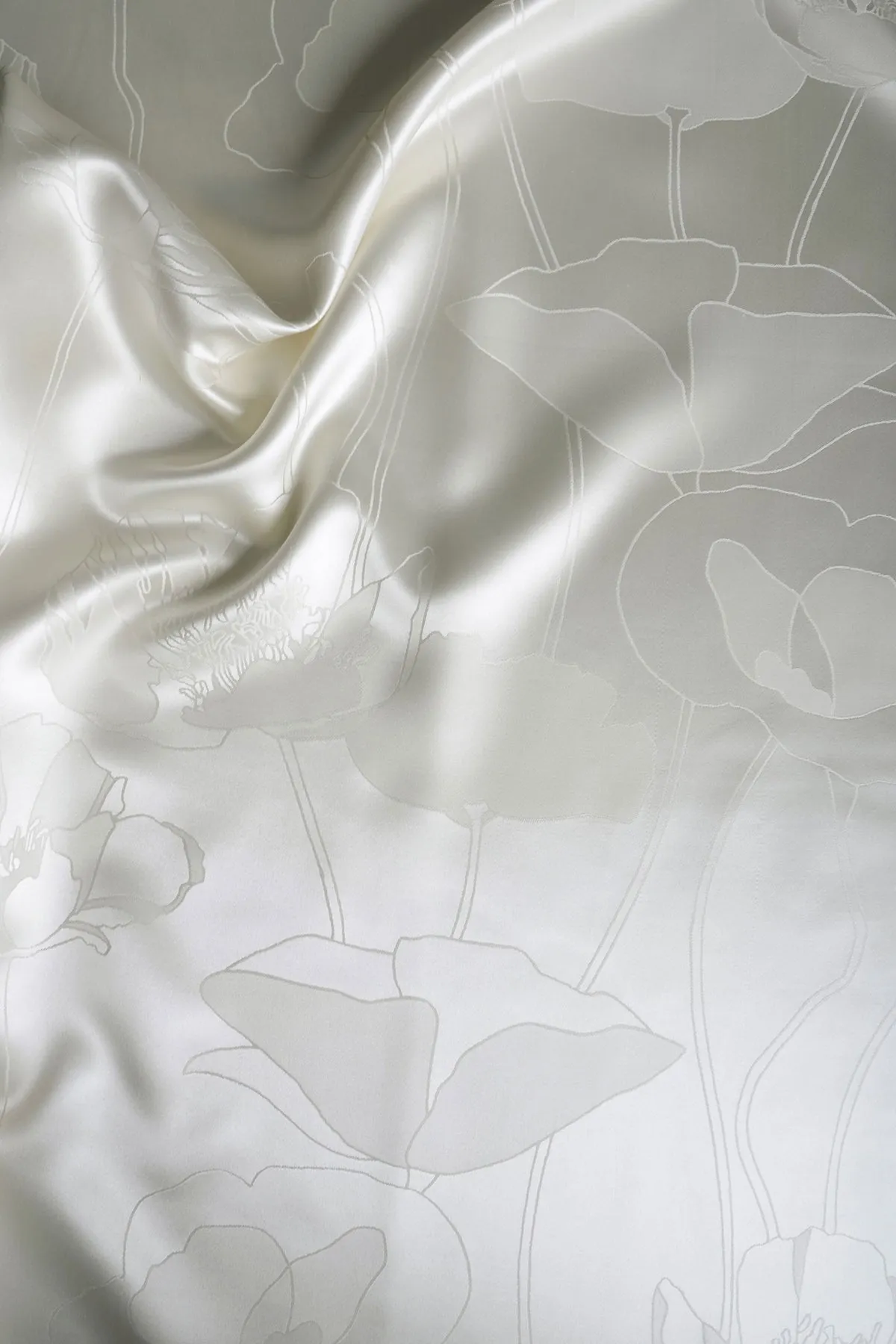 Adele Ivory Pure Mulberry Silk Flat Sheet