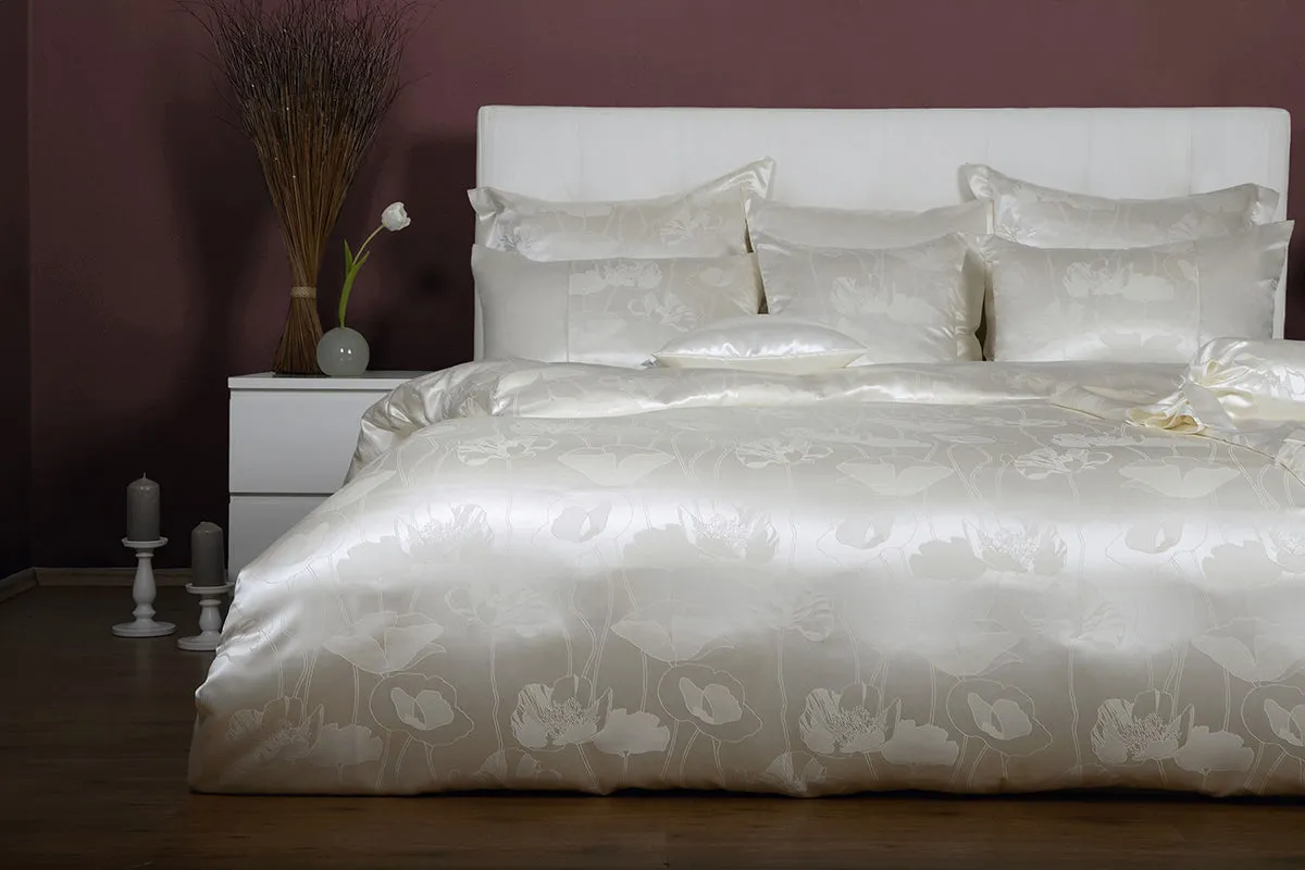 Adele Ivory Pure Mulberry Silk Flat Sheet