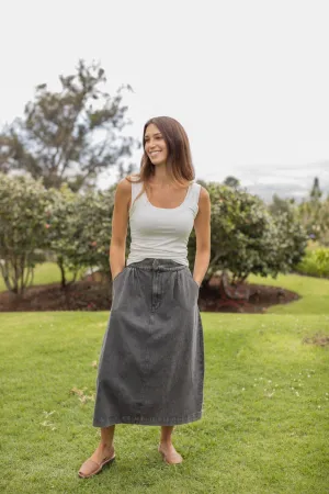 Alana Denim Skirt - Faded Black Wash