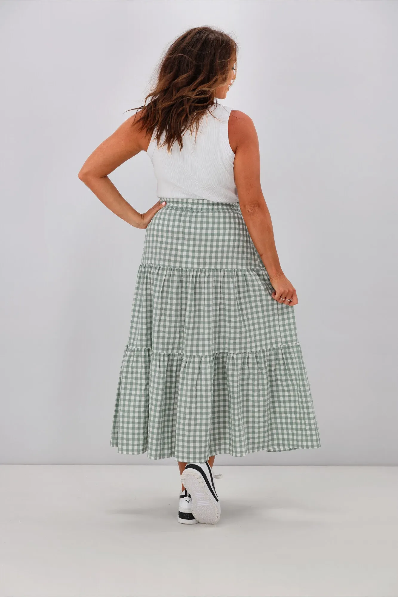 All About Eve Frankie Maxi Skirt Sage