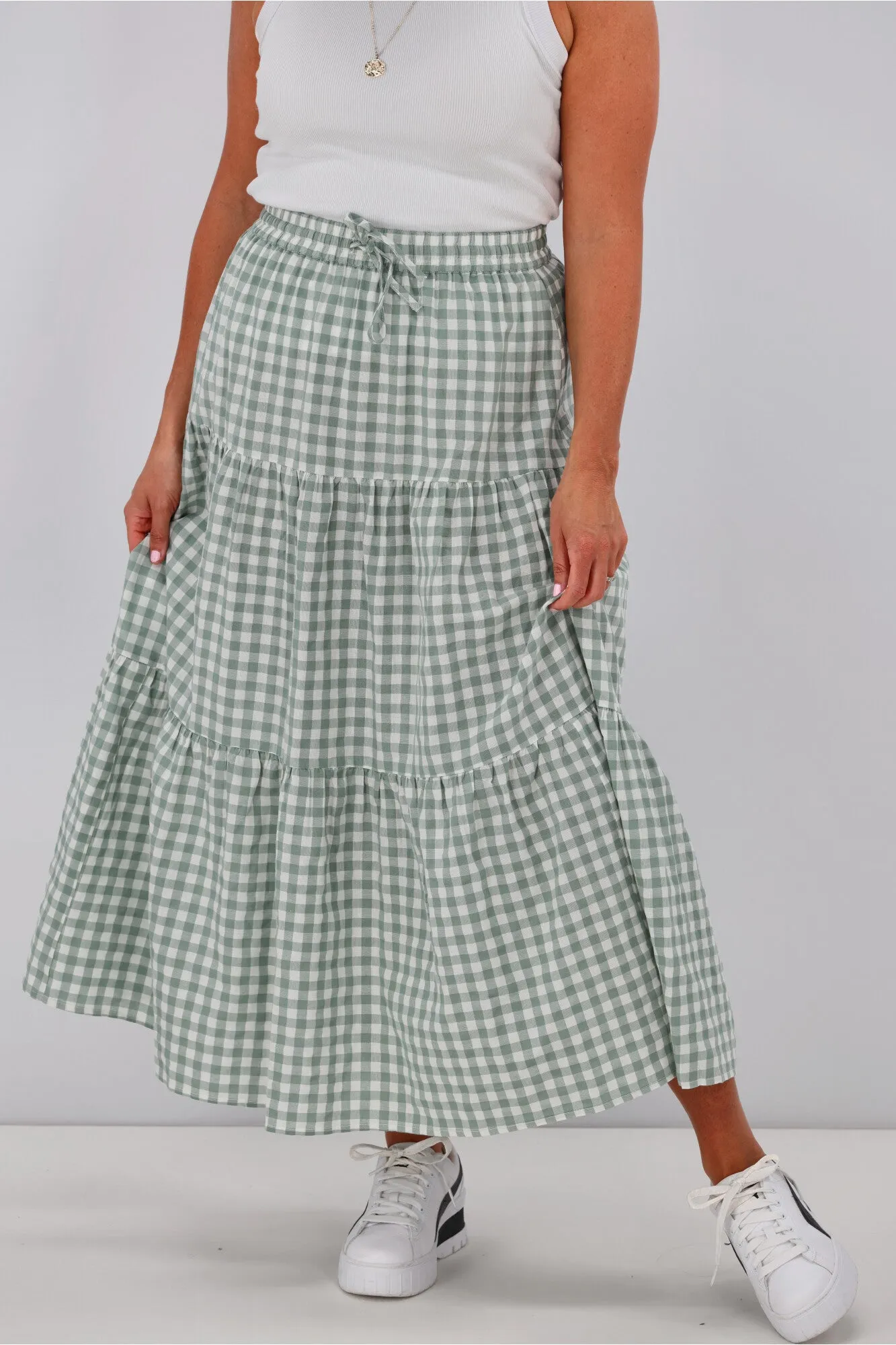 All About Eve Frankie Maxi Skirt Sage