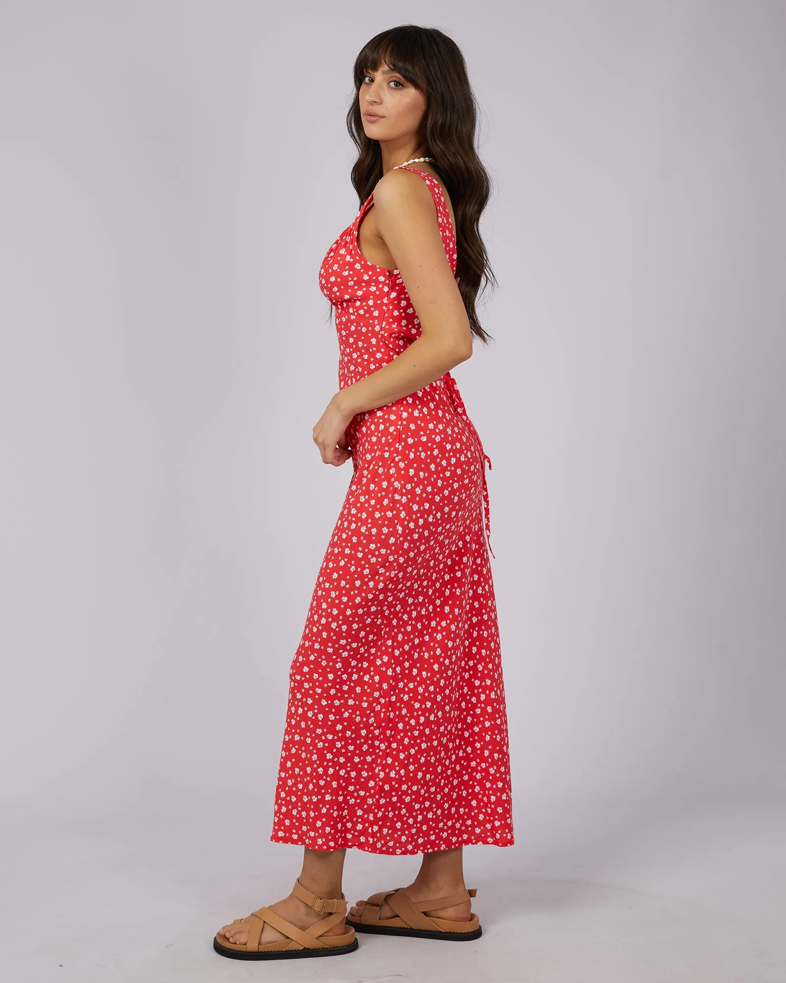 All About Eve Gigi Floral Maxi Skirt Red