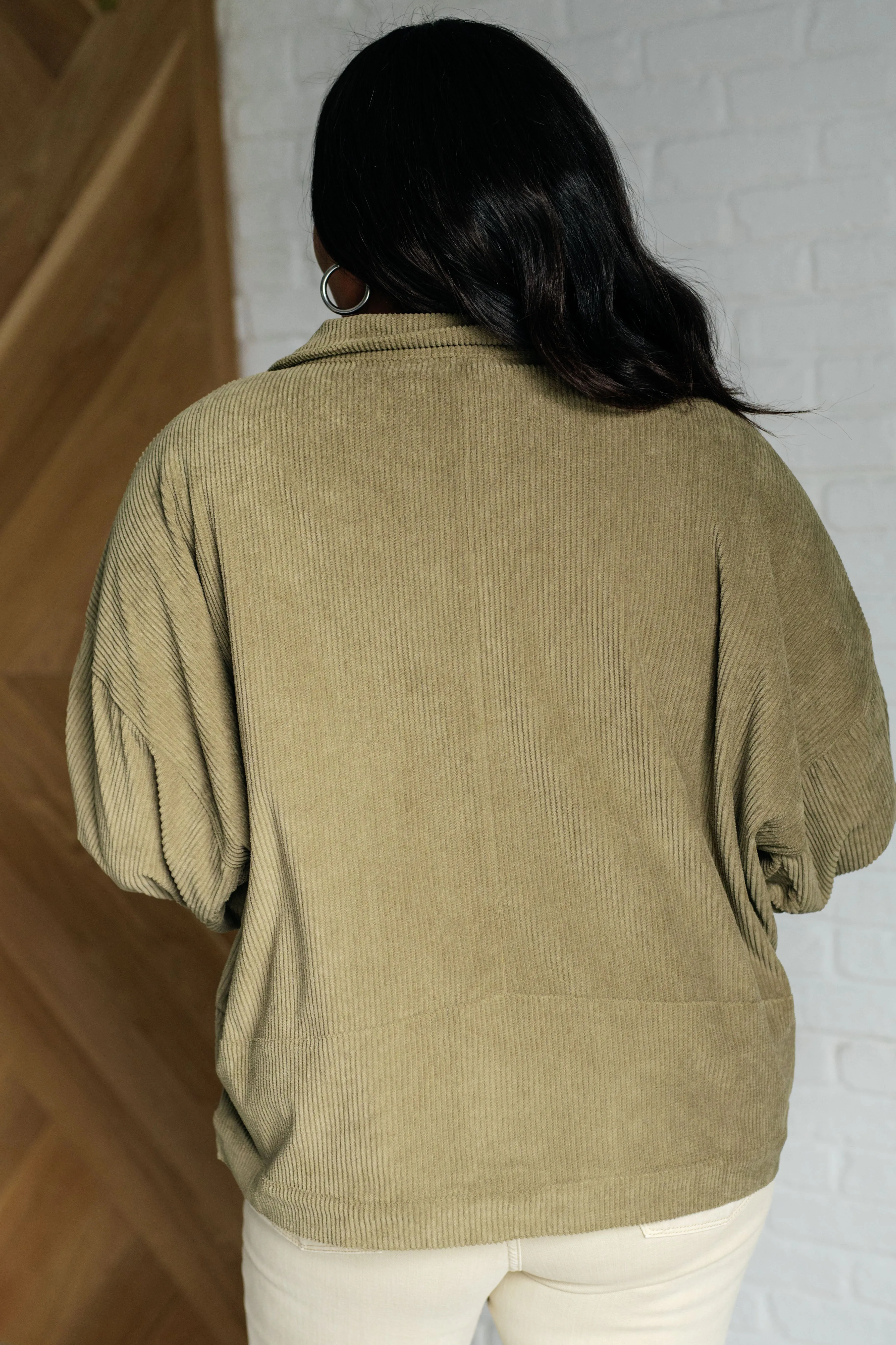 Andree by Unit Primrose Corduroy Jacket in Olive