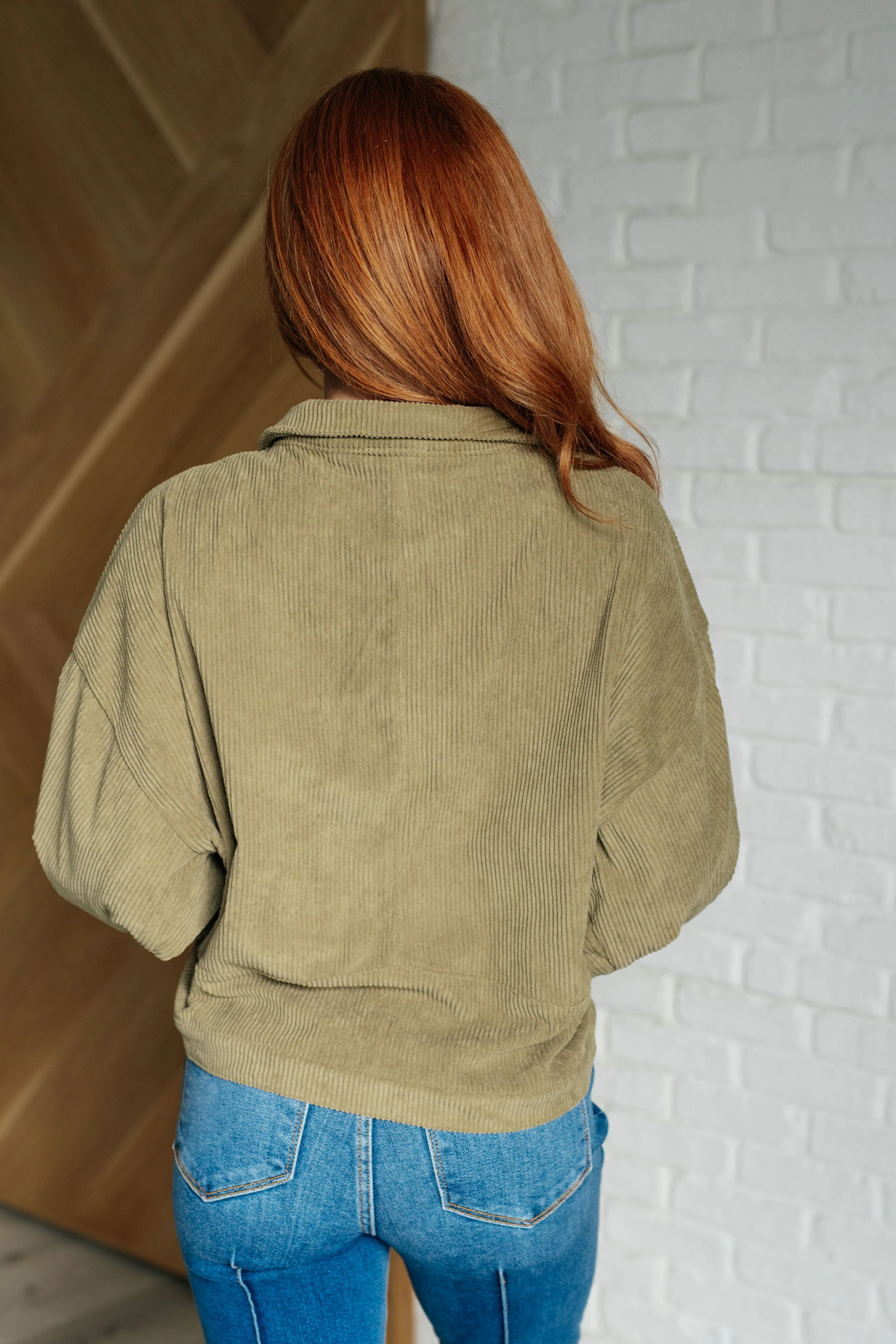 Andree by Unit Primrose Corduroy Jacket in Olive