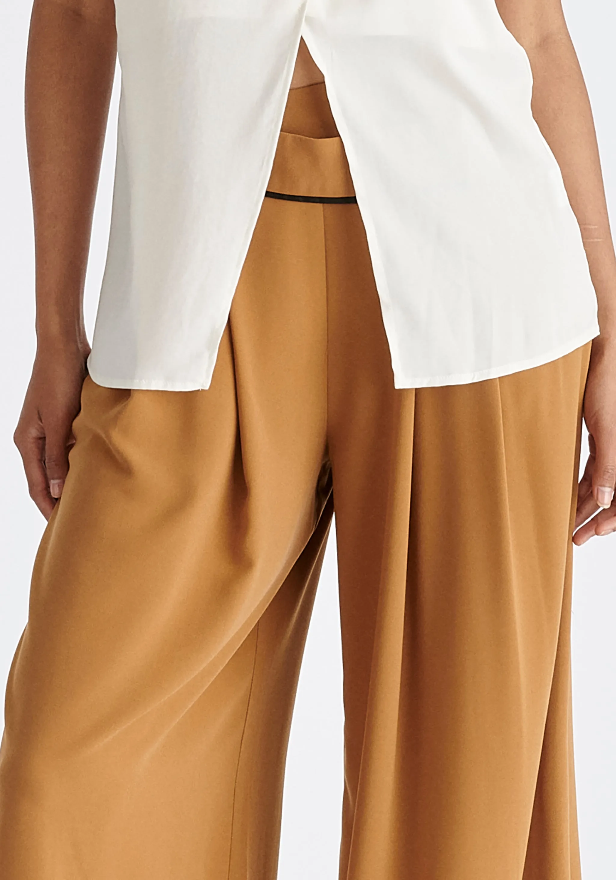 Asymmetric Waistband Trousers