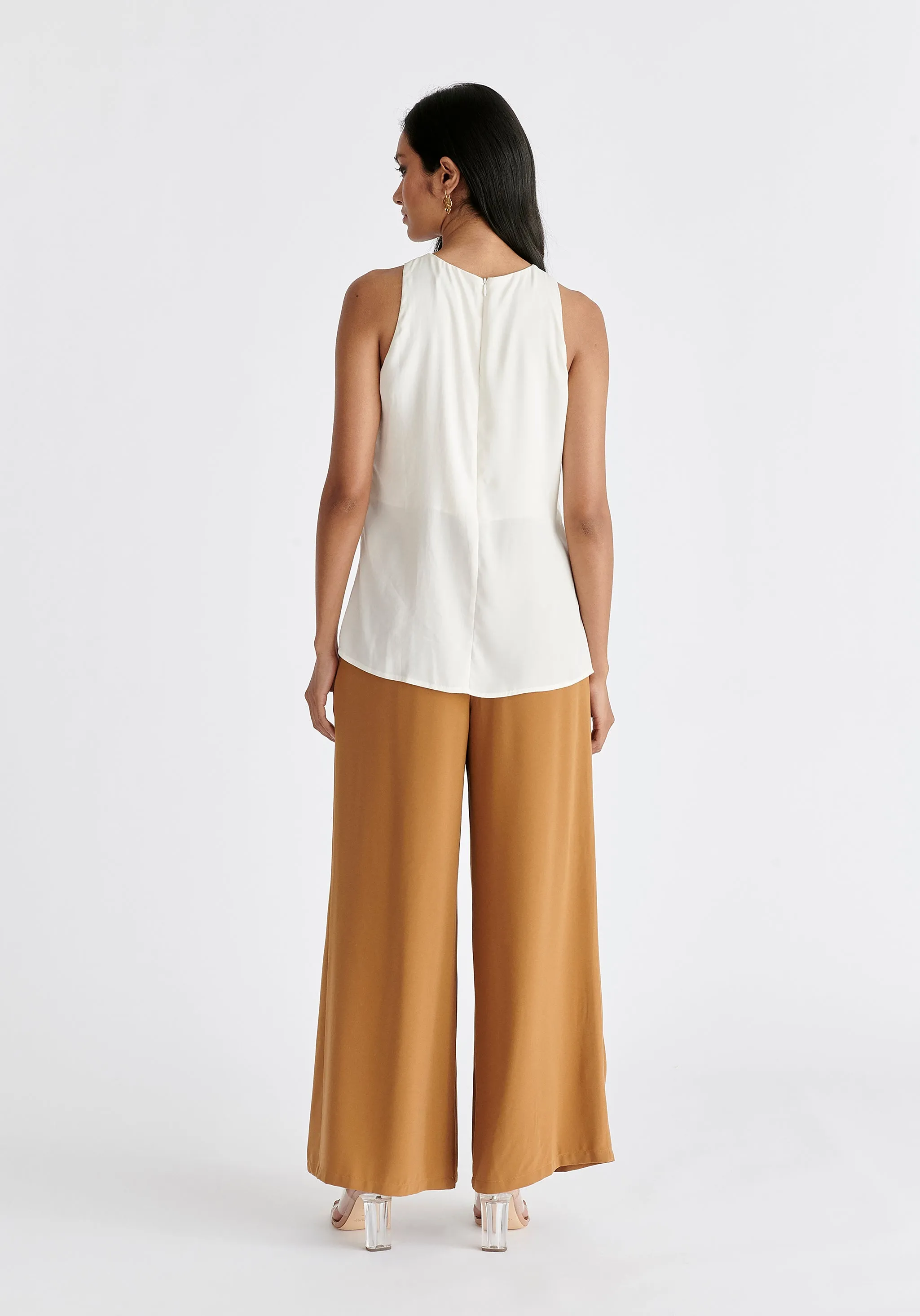 Asymmetric Waistband Trousers