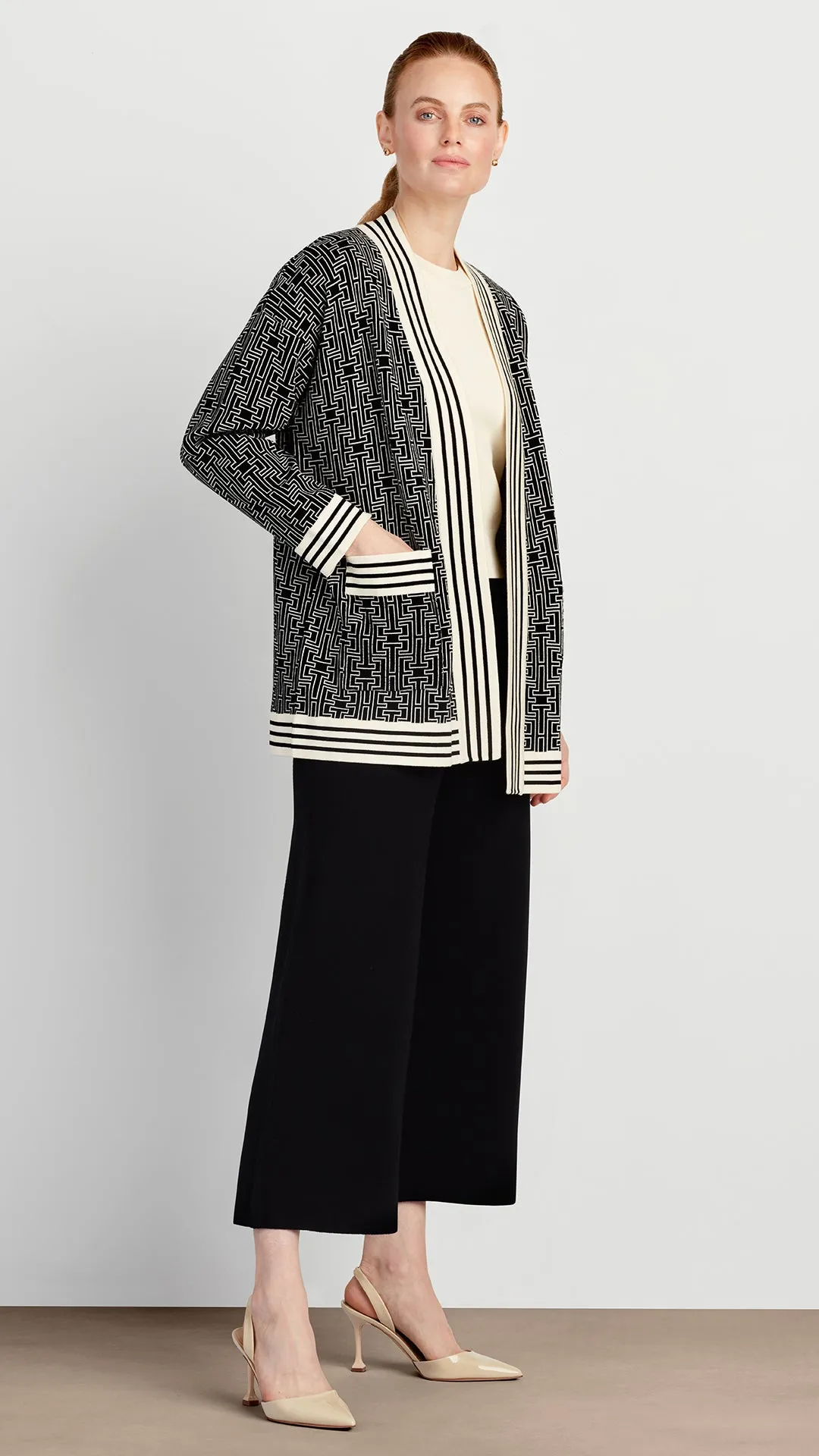 AVA SIGNATURE PRINT CARDIGAN