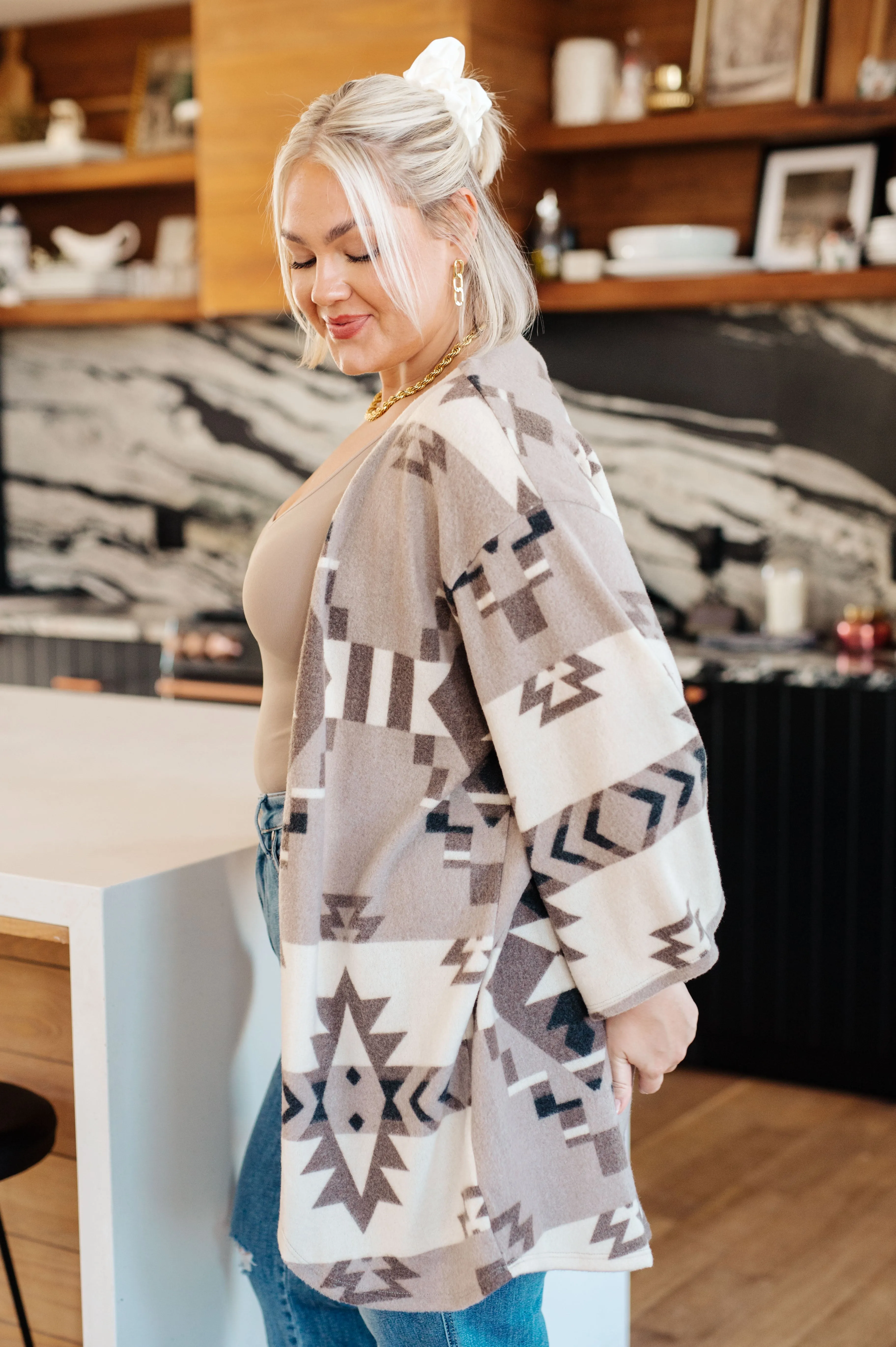 Aztec Full of Character Kimono Cardigan