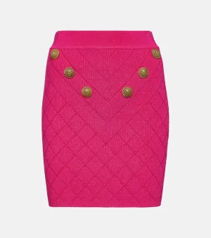 Balmain knitted miniskirt, pink