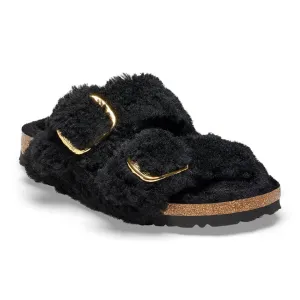 Birkenstock Arizona Big Buckle Shearling in Black Gold