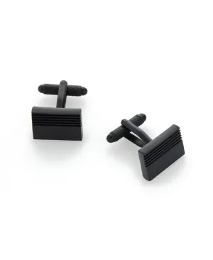 Black Coated Cuff Links