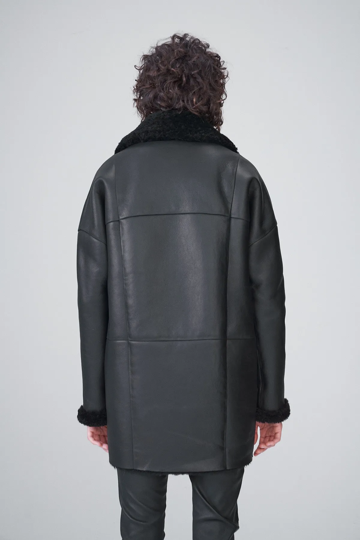 Black Shearling Coat