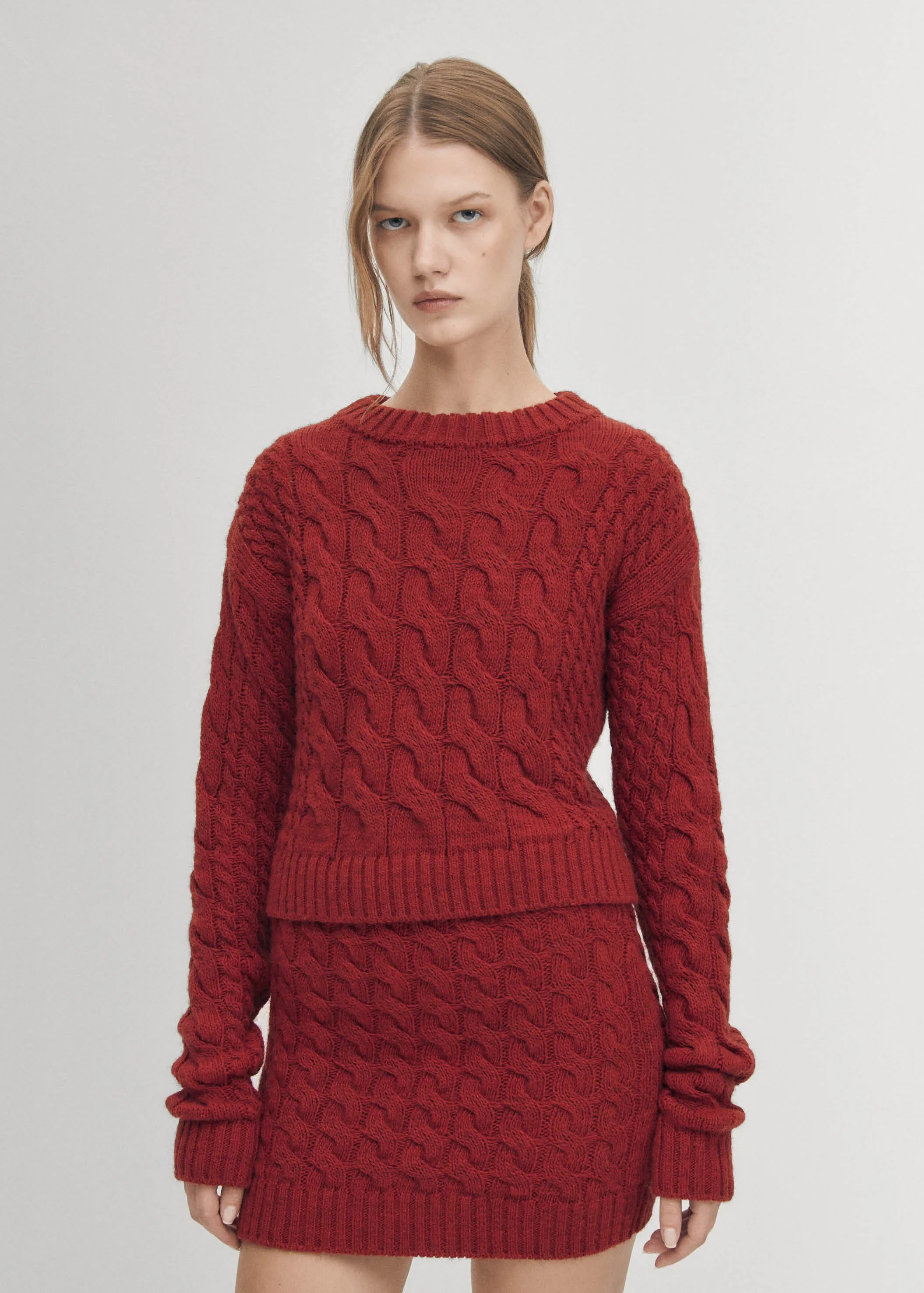 Blossom Red Tricot Sweater