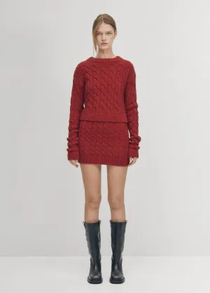 Blossom Red Tricot Sweater