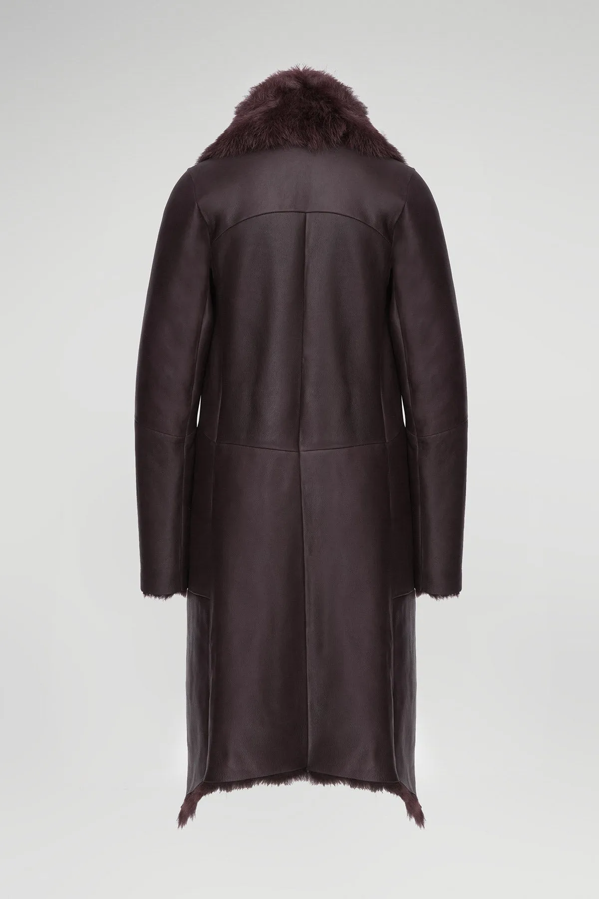 Bordeaux Shearling Coat