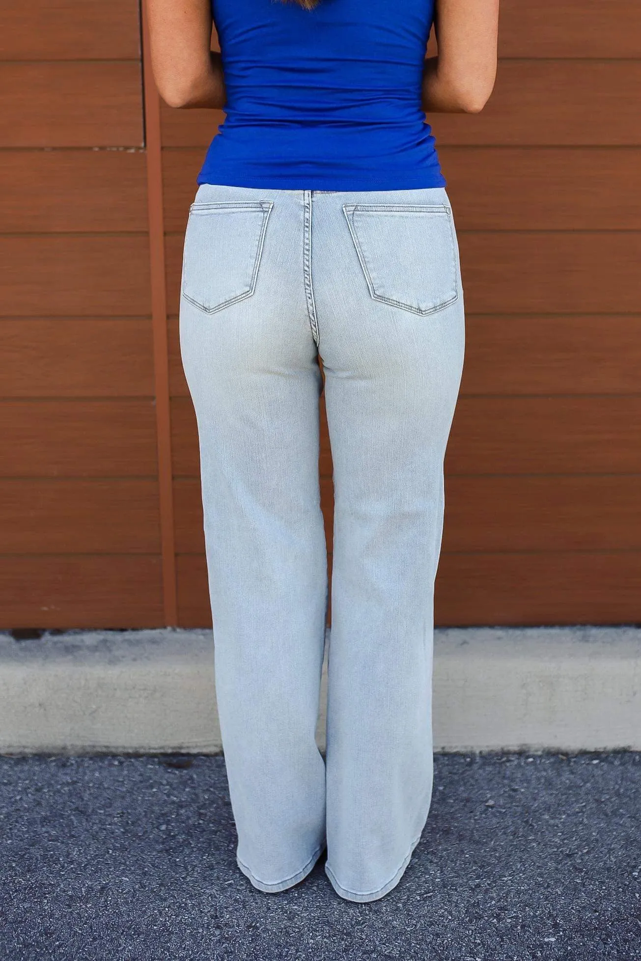 Brooke High Rise Control Top Vintage Wash Straight Jeans