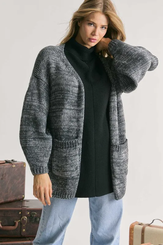 Davi & Dani Knit Long Sleeve Cardigan