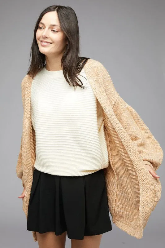 Davi & Dani Knit Long Sleeve Cardigan