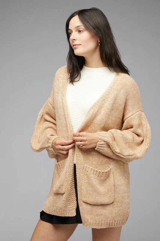 Davi & Dani Knit Long Sleeve Cardigan