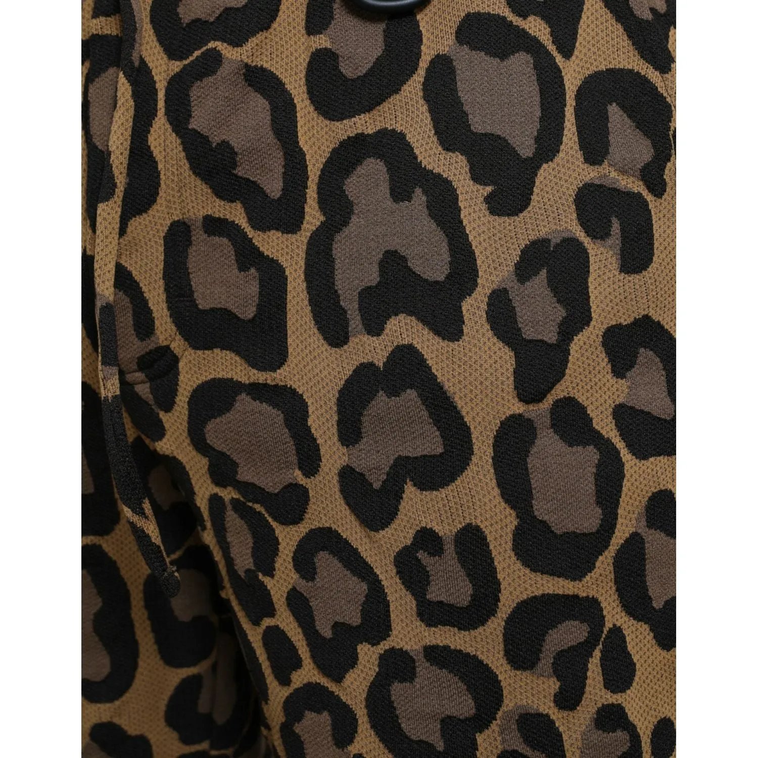 Dolce & Gabbana Brown Leopard Print Polyester Jogger Pants