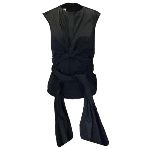 Dries Van Noten Black Wrap Tie Sleeveless Top