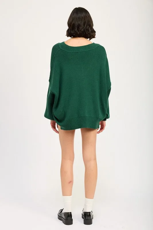 Emory Park OVERSIZED V NECK SWEATER