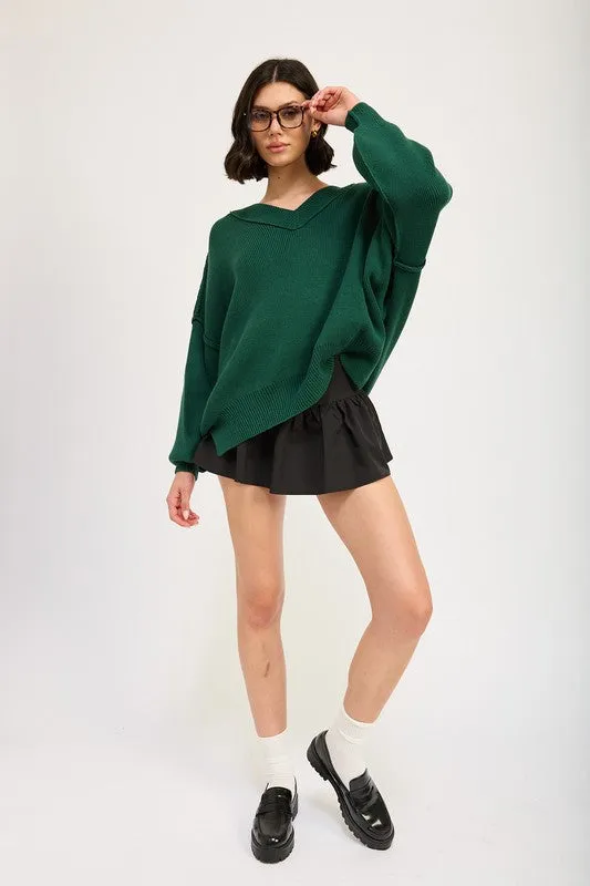 Emory Park OVERSIZED V NECK SWEATER