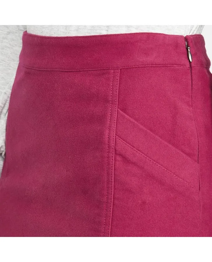 Framboise Moleskin A-Line Skirt