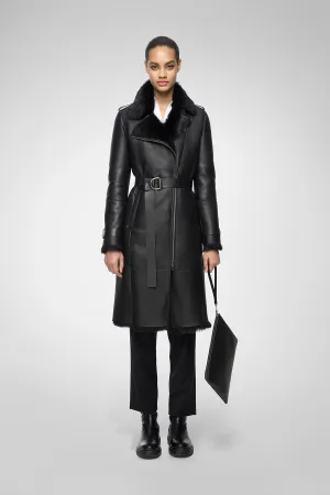 Harmony - Black Shearling Coat