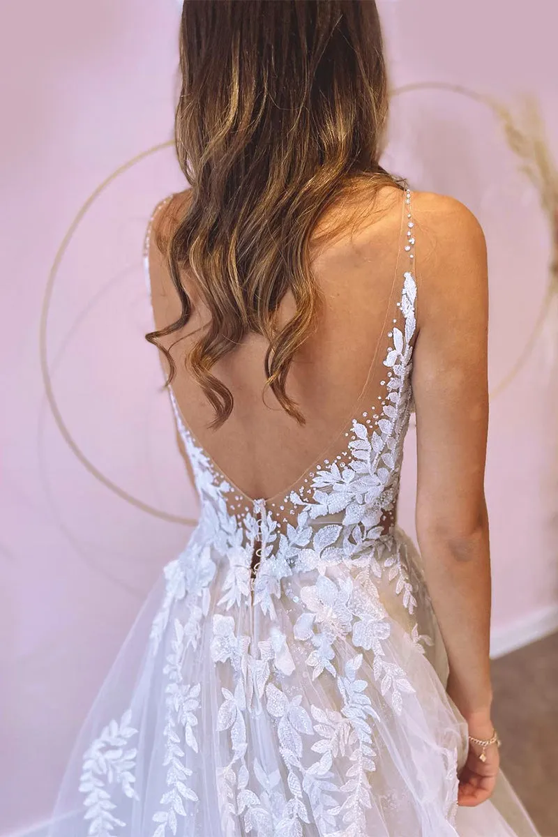 Heavenly Love A-Line Backless Wedding Dress