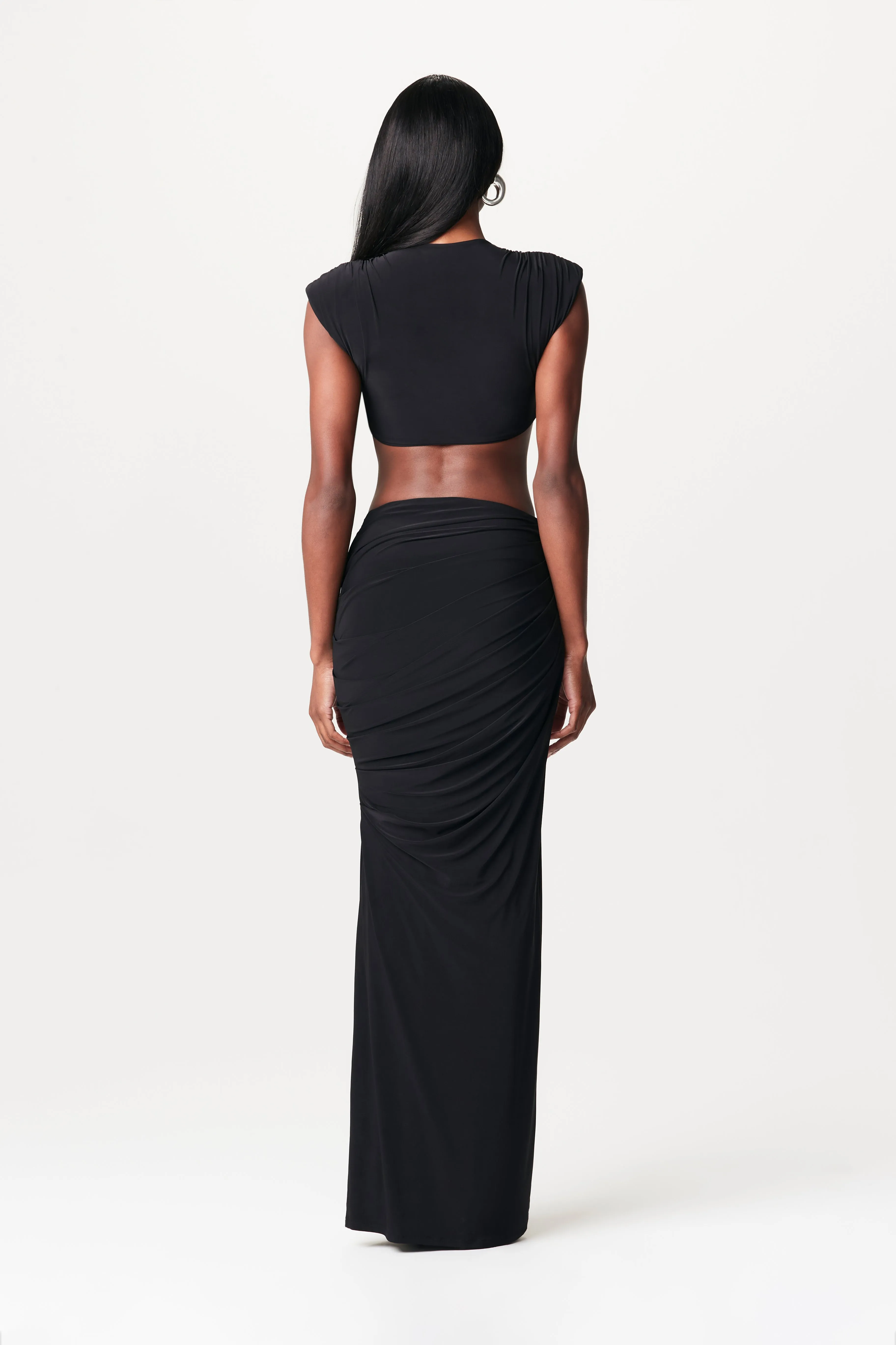 Hourglass Scoop Waist Maxi Skirt