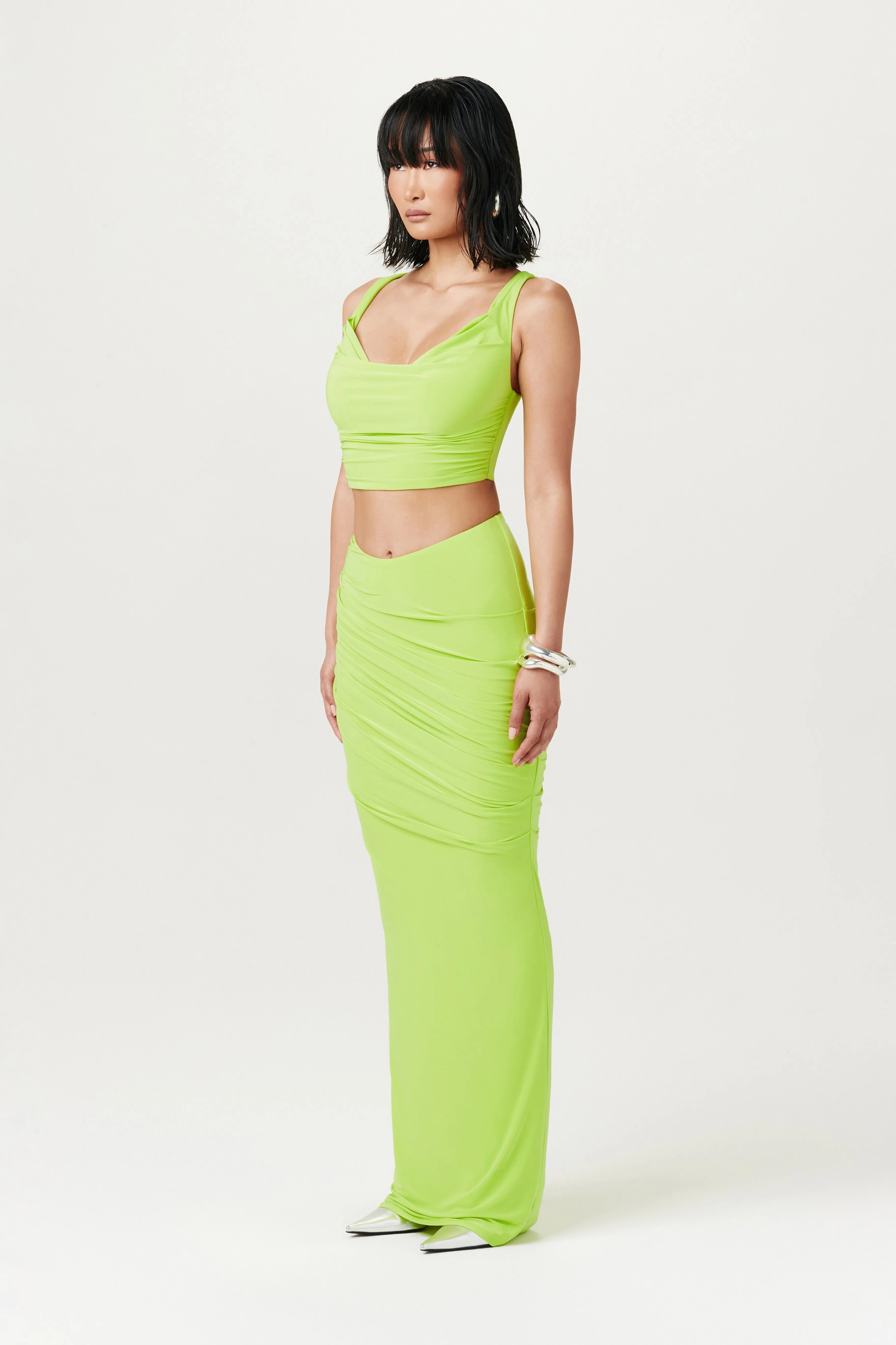 Hourglass Scoop Waist Maxi Skirt