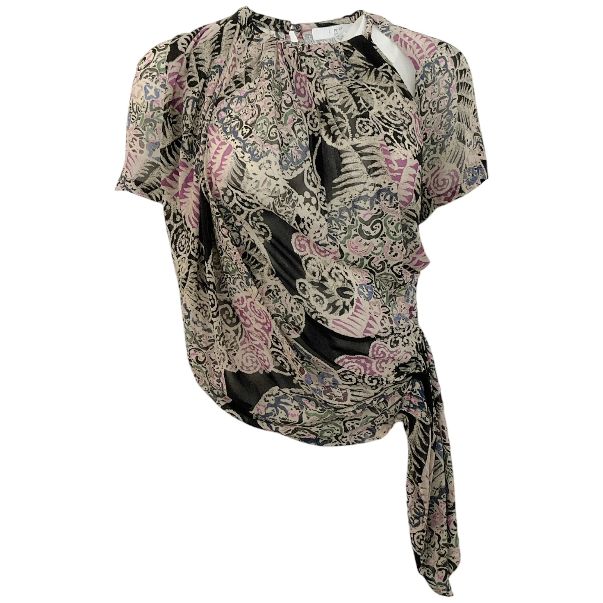 Iro Black Multi Rivola Blouse