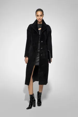 Jennifer - Black Shearling Coat