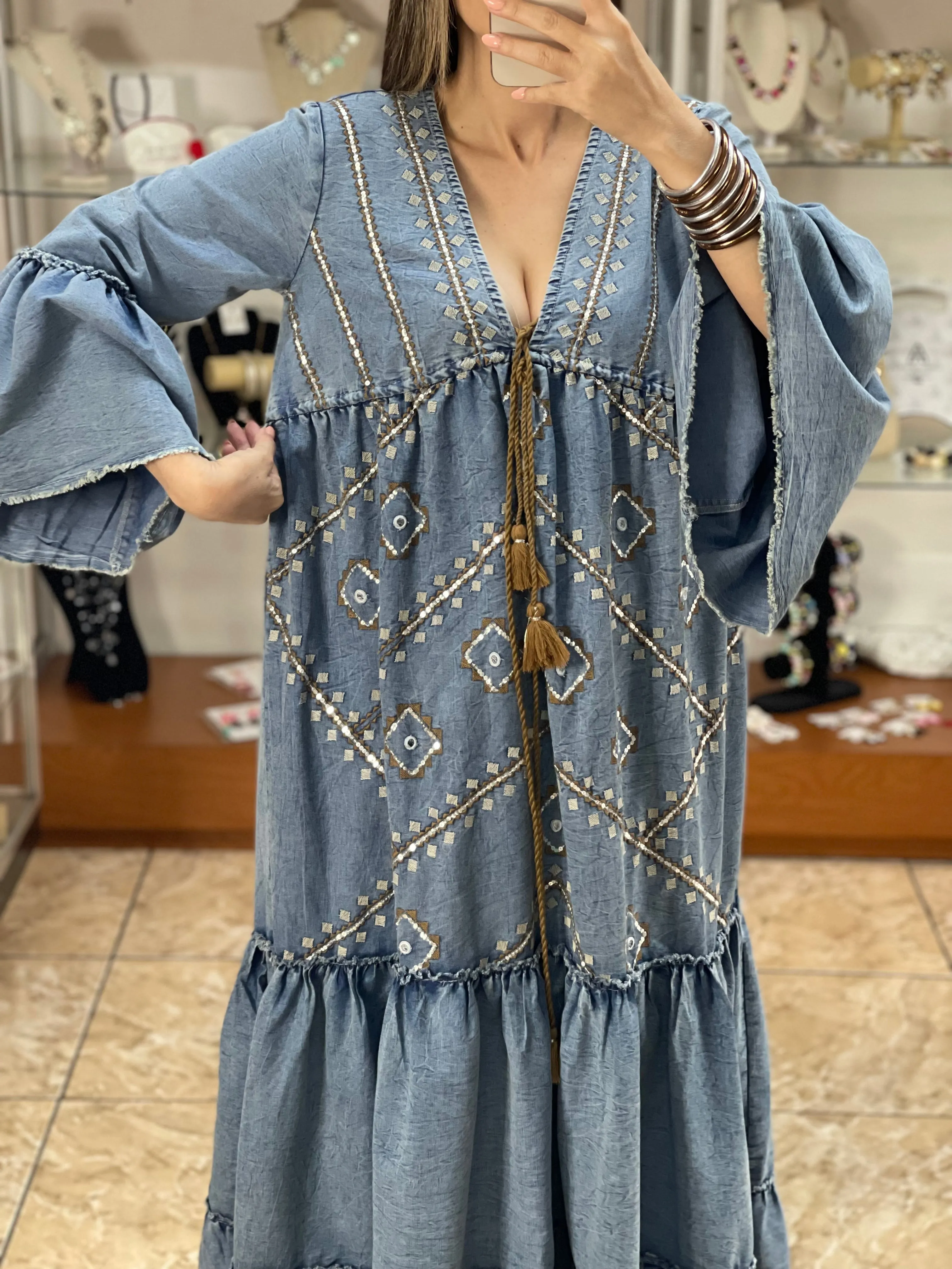 Karina Maxi Denim Dress