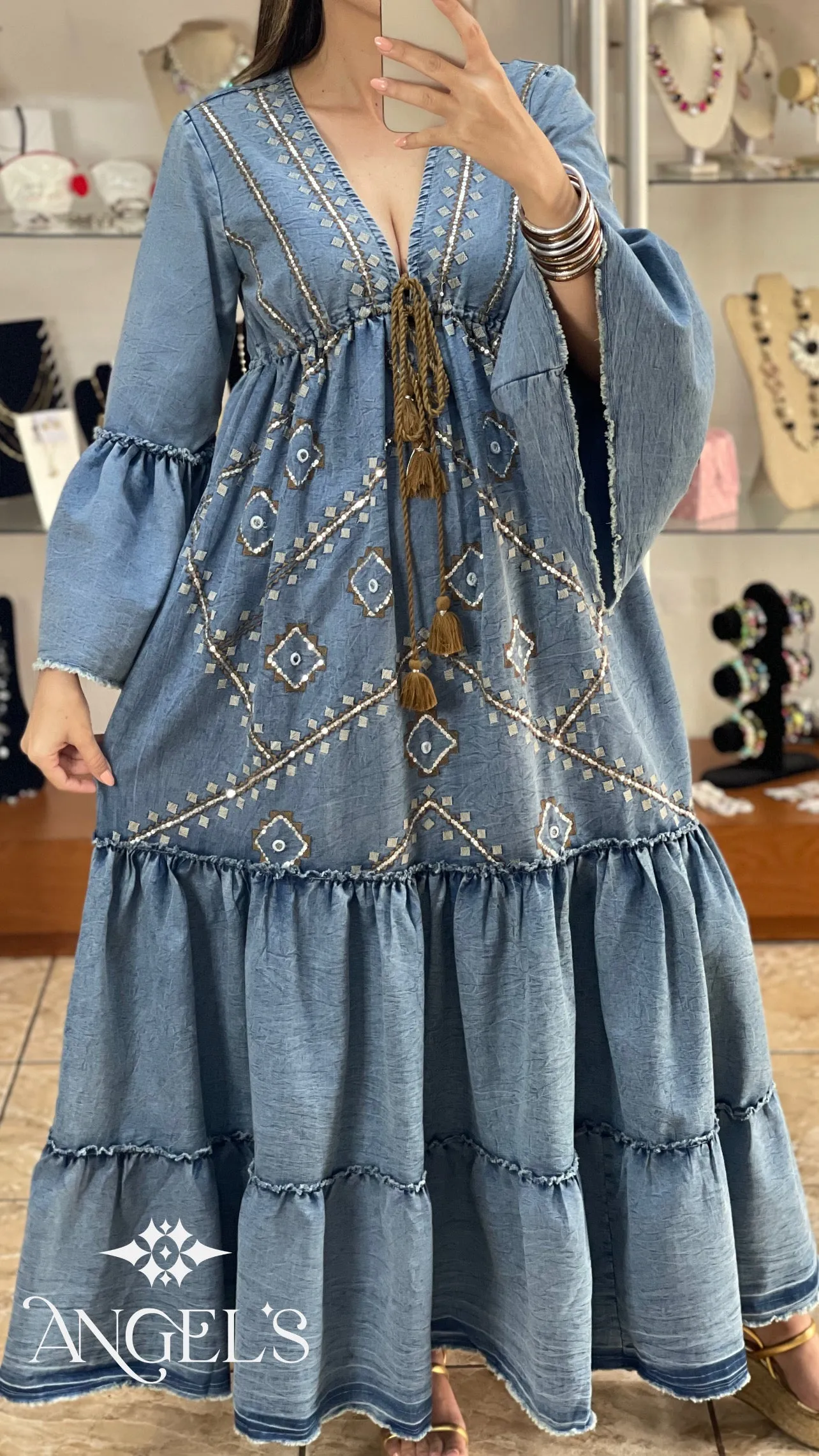 Karina Maxi Denim Dress