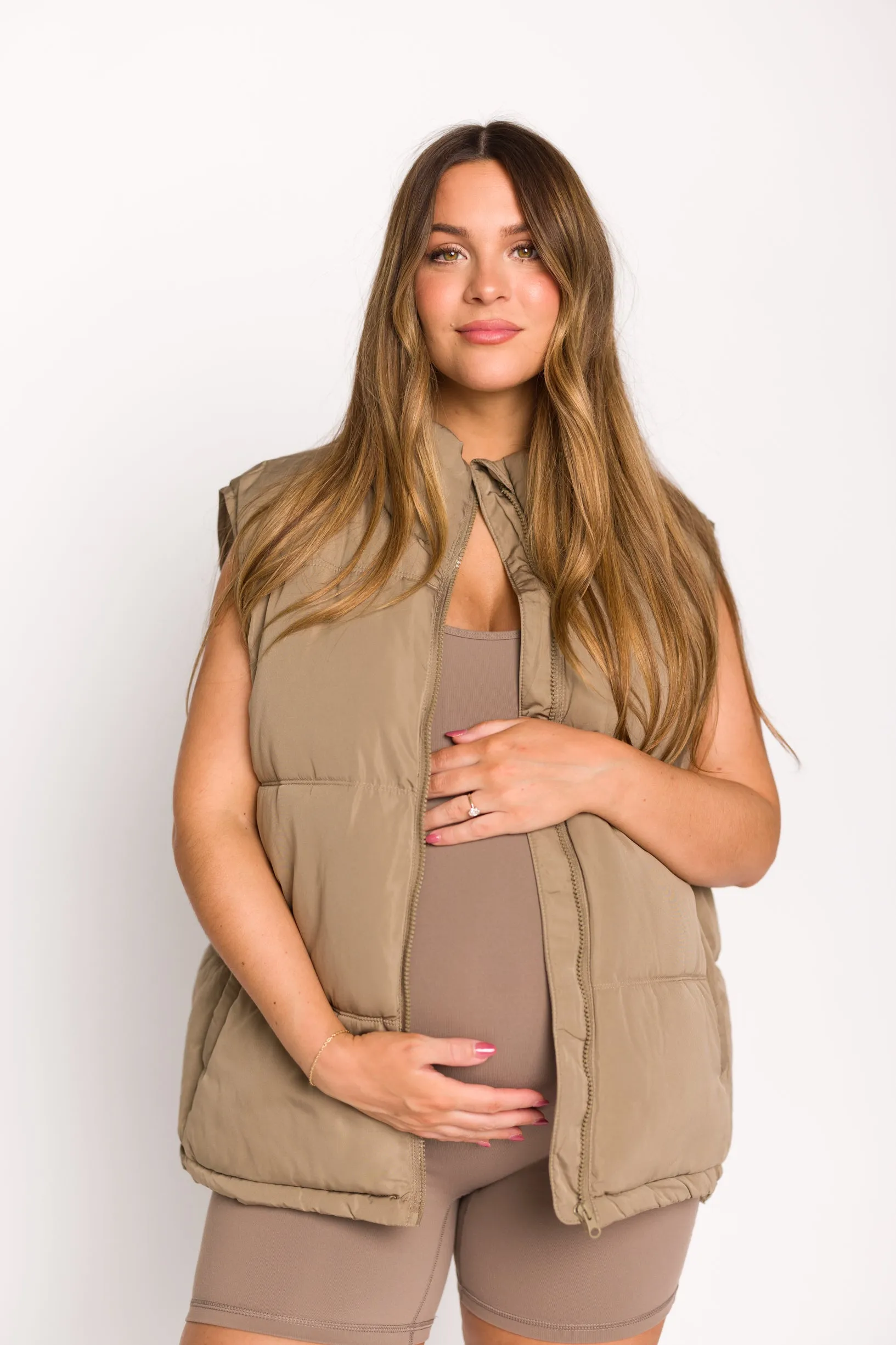 Kelsey Vest in Smokey Taupe