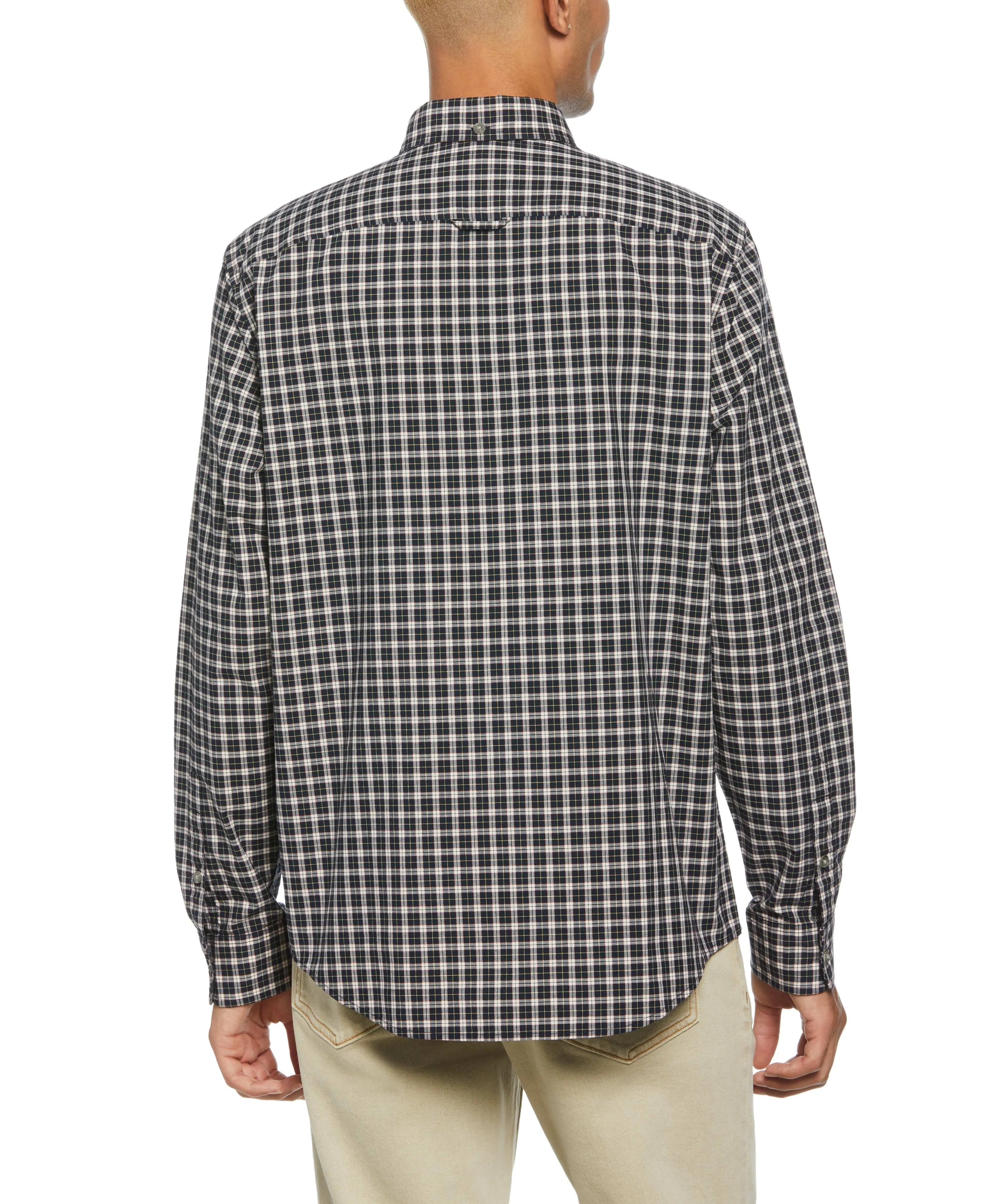 Long Sleeve Plaid Poplin Shirt