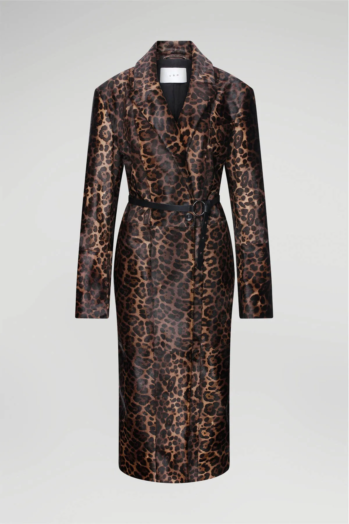 Margueritte - Brown Leopard Shearling Coat