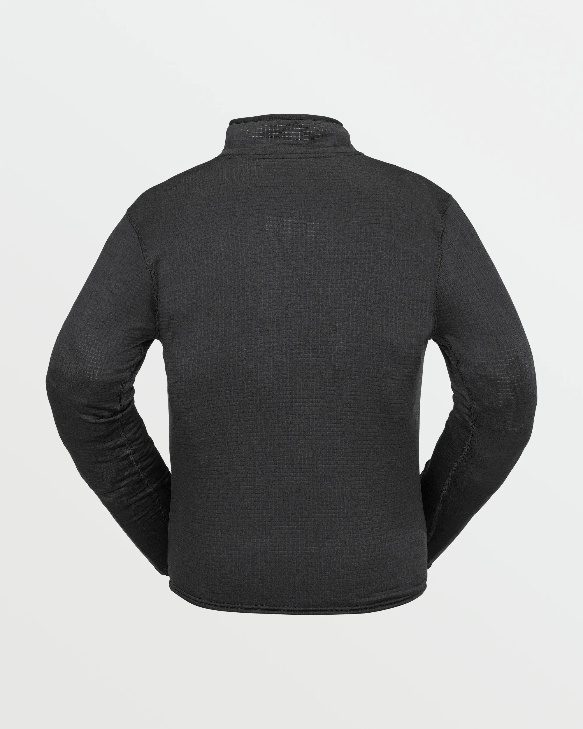 Mens Gridlock Mock Neck Fleece - Black