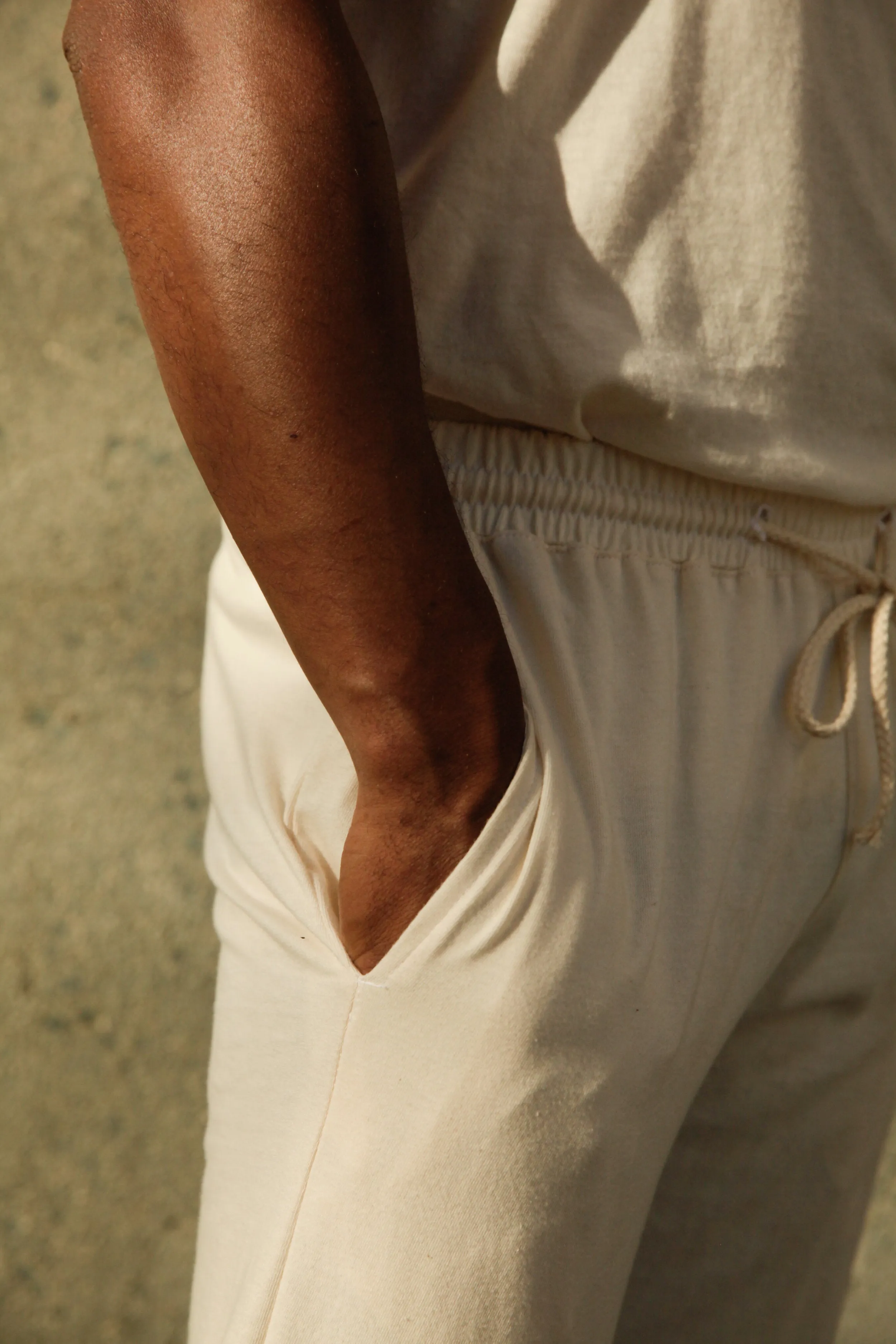 Men's Organic Jogger Pants in Natural