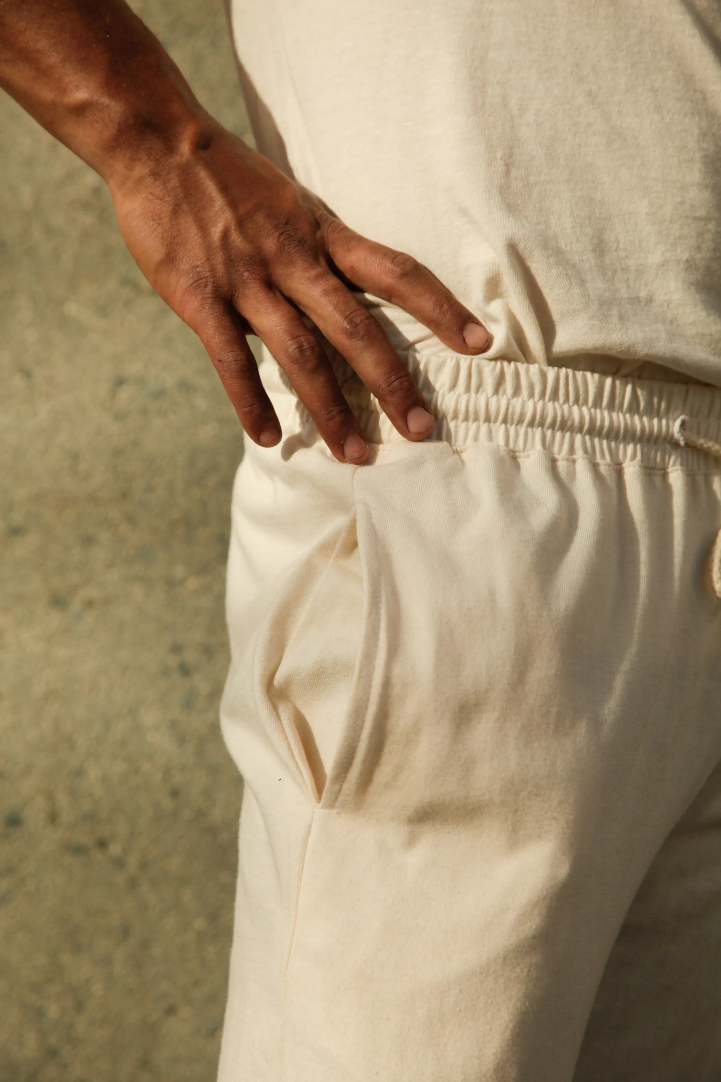 Men's Organic Jogger Pants in Natural