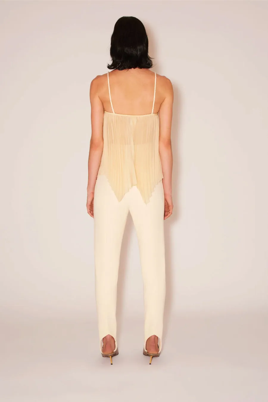 Nanushka Darby Jersey Stirrup Pant - Creme