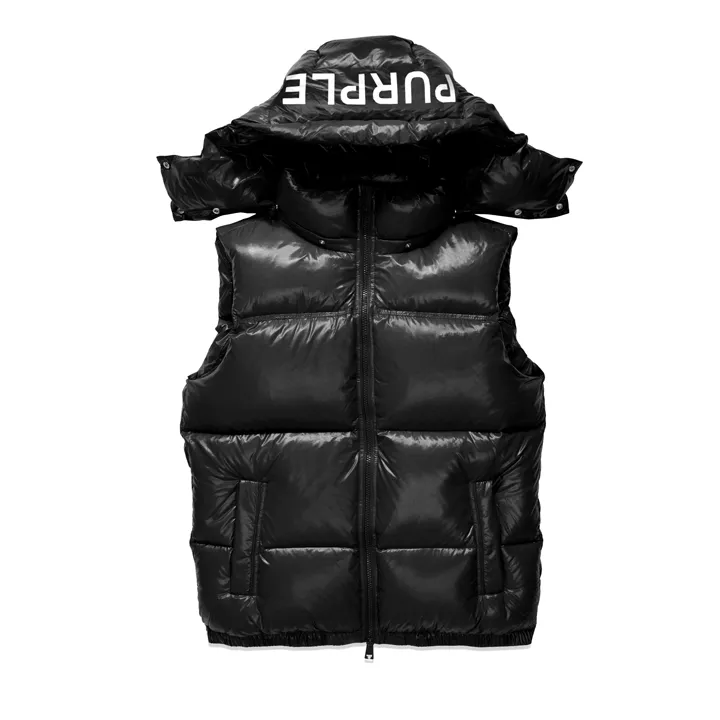 Nylon Down Puffer Vest (Black) - PP623PBBV423