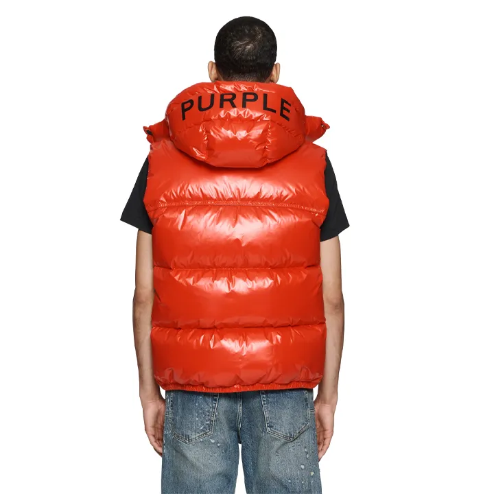 Nylon Down Puffer Vest (Red) - PP623PRDV423