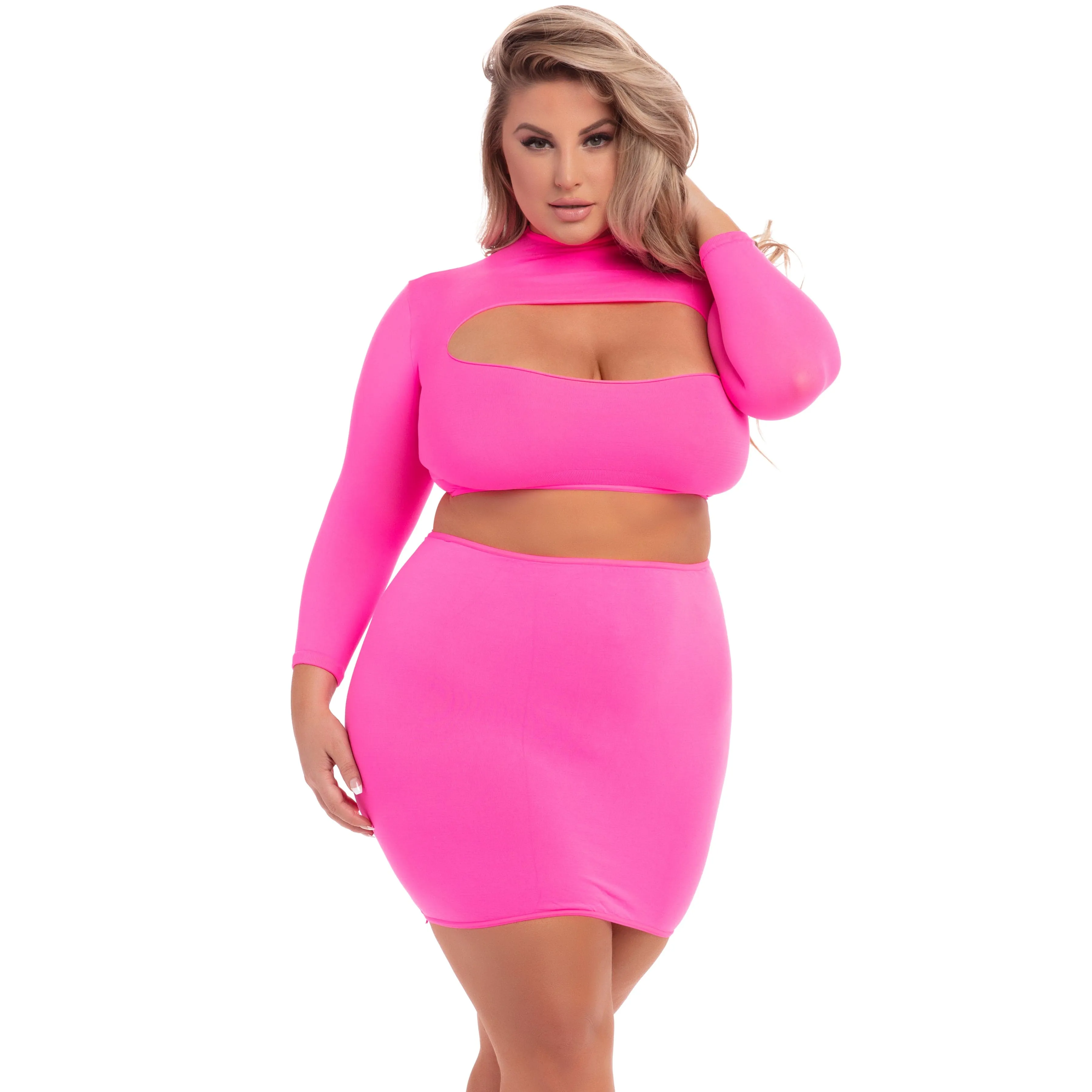 Pink Lipstick - Stop and Stare 2Pc Skirt Costume Set