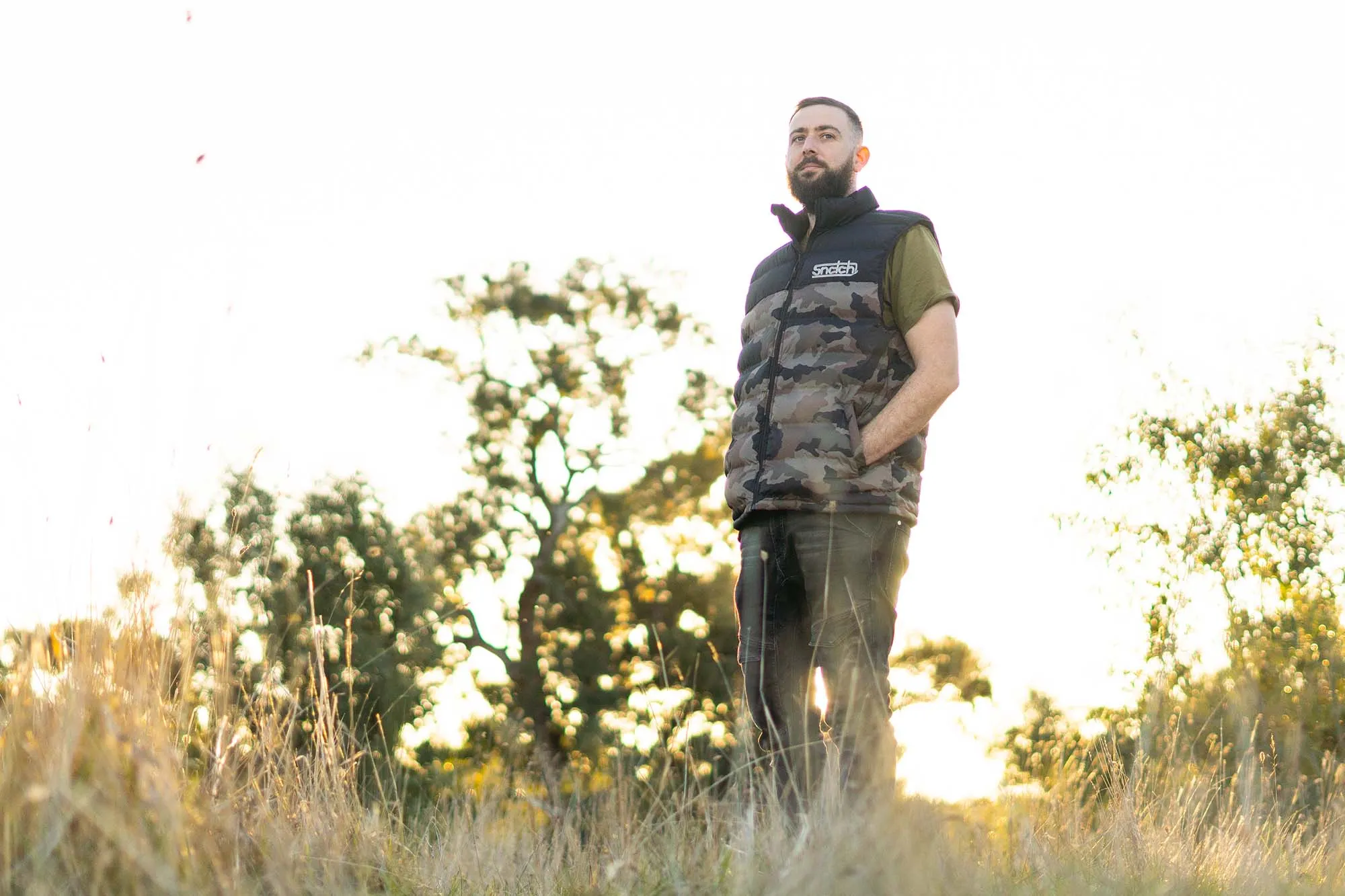 Puffer Vest Camo Army