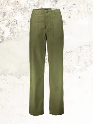 R13 Olive Wide-Leg Trousers