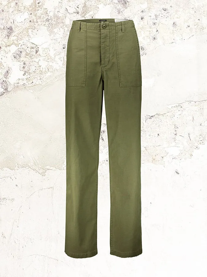 R13 Olive Wide-Leg Trousers